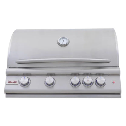 Blaze Premium LTE+ 32" 4-Burner Built-In Natural Gas Grill W/ Rear Infrared Burner & Lift-Assist Hood (BLZ-4LTE3-NG)