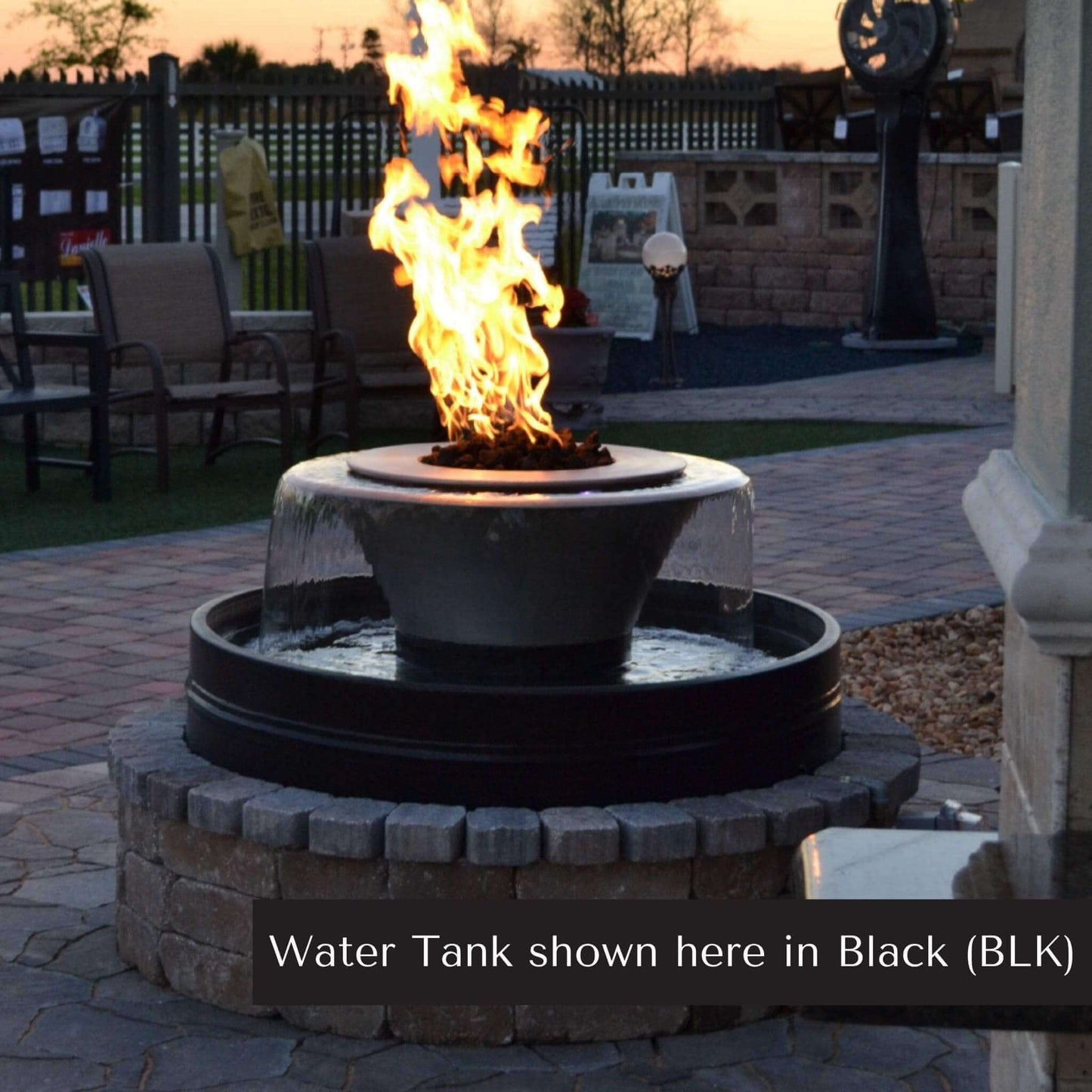 Olympian Round 360° Copper Fire & Water Bowl by The Outdoor Plus - Free Cover Included