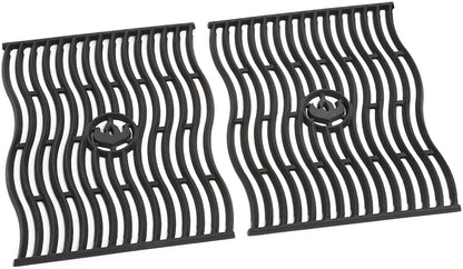 Napoleon Replacement Porcelainize Non-stick Cast Iron Waved Cooking Grids for Prestige 500 Series Model Grills, Black (Set of 2) - S83006