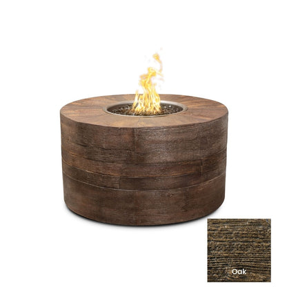 Sequoia Wood Grain Concrete Fire Pit by The Outdoor Plus - Free Cover Included