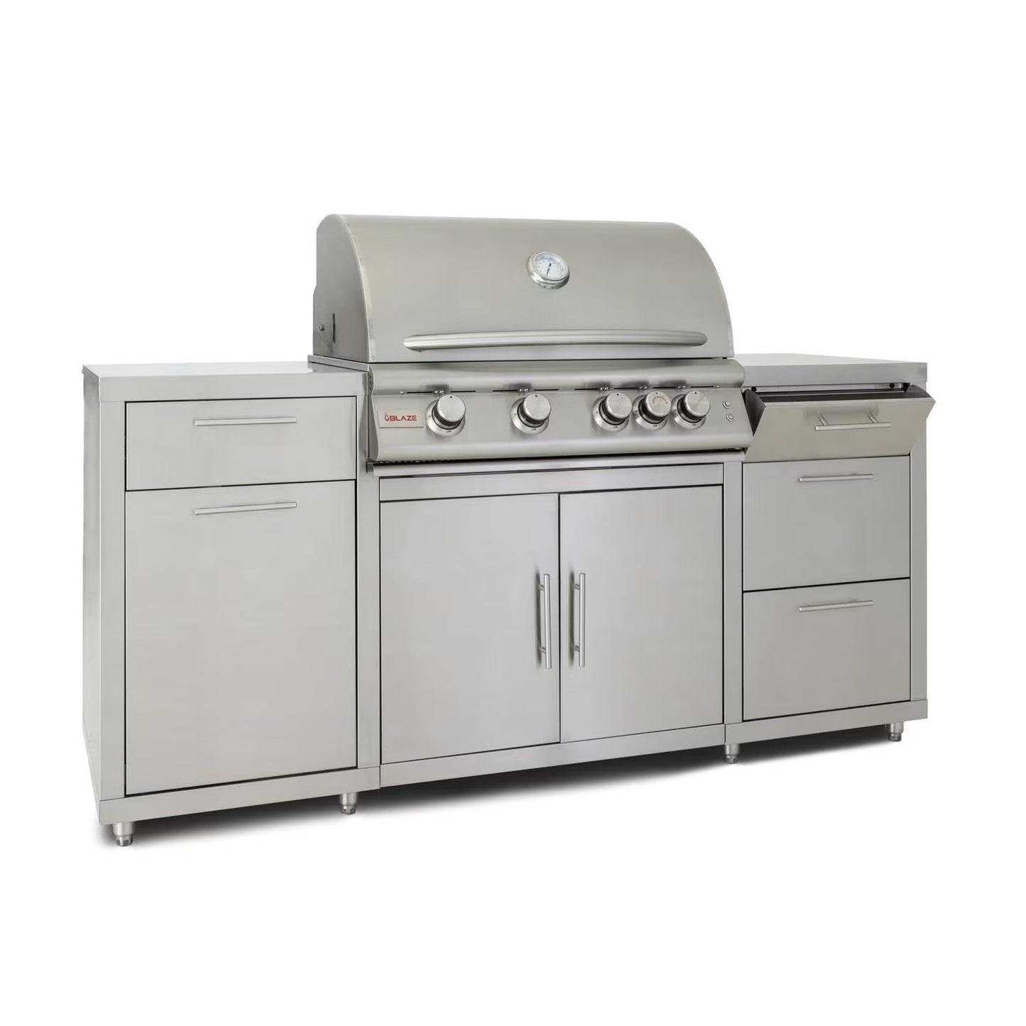 Blaze 6 ft BBQ Island with Premium 32" LTE Liquid Propane Gas Grill in Stainless Steel (BLZ-SS-ISLAND-4LTE2-LP)