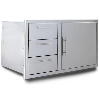 Blaze 39-Inch Stainless Steel Access Door & Triple Drawer Combo (BLZ-DDC-R-39-LTSC)