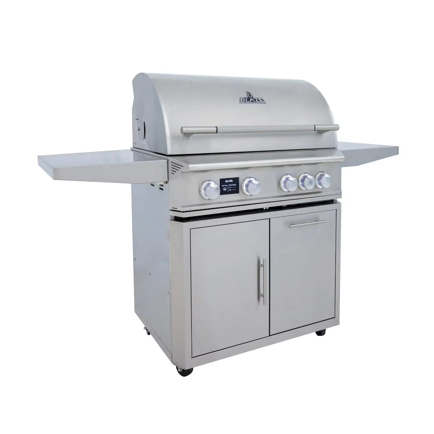Blaze Grill Package - LTE PRO 32" 4-Burner Natural Gas Grill with Digital Temperature Screen and Rear Infrared Burner, and Grill Cart in Stainless Steel (AP2-4LTEPRO-NG)