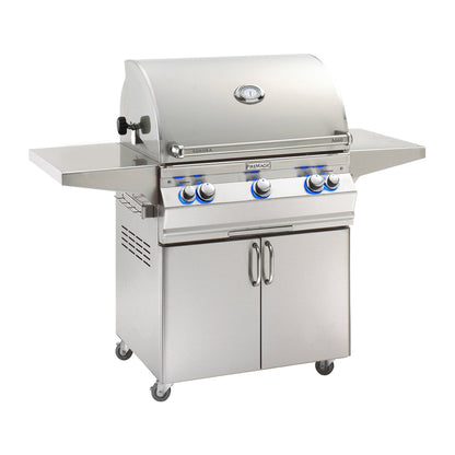 Fire Magic Aurora A660s 30" Natural Gas Freestanding Grill with 1 Sear Burner, Backburner, Rotisserie Kit and Analog Thermometer ( A660S-8LAN-61)