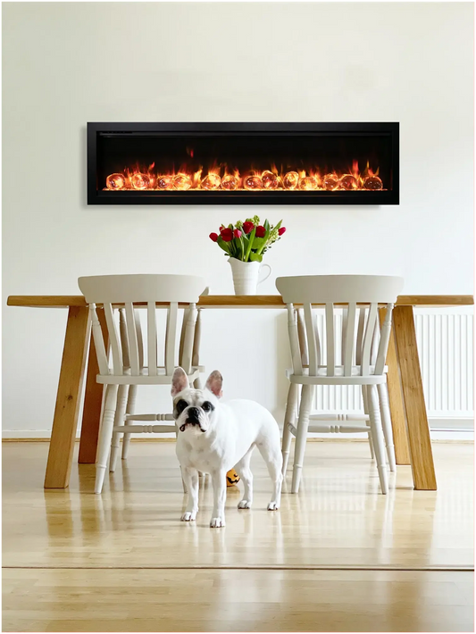 Amantii Symmetry Bespoke 34" Indoor / Outdoor Built-in Clean Face Smart Electric Fireplace