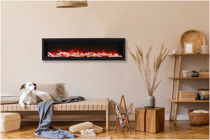 Amantii Symmetry Bespoke 88" Indoor / Outdoor Built-in Clean Face Smart Electric Fireplace