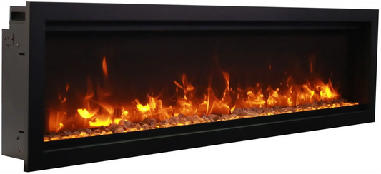 Amantii Symmetry Bespoke 88" Indoor / Outdoor Built-in Clean Face Smart Electric Fireplace