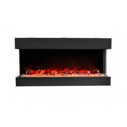 Amantii Tru-View 72" Three Sided Slim Glass Electric Fireplace