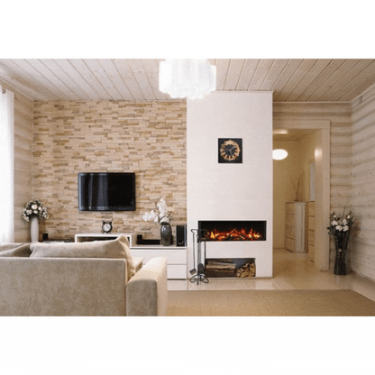 Amantii Tru-View 72" Three Sided Slim Glass Electric Fireplace