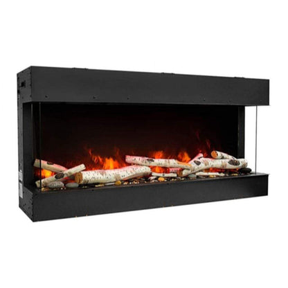 Amantii Tru-View 72" Three Sided Slim Glass Electric Fireplace