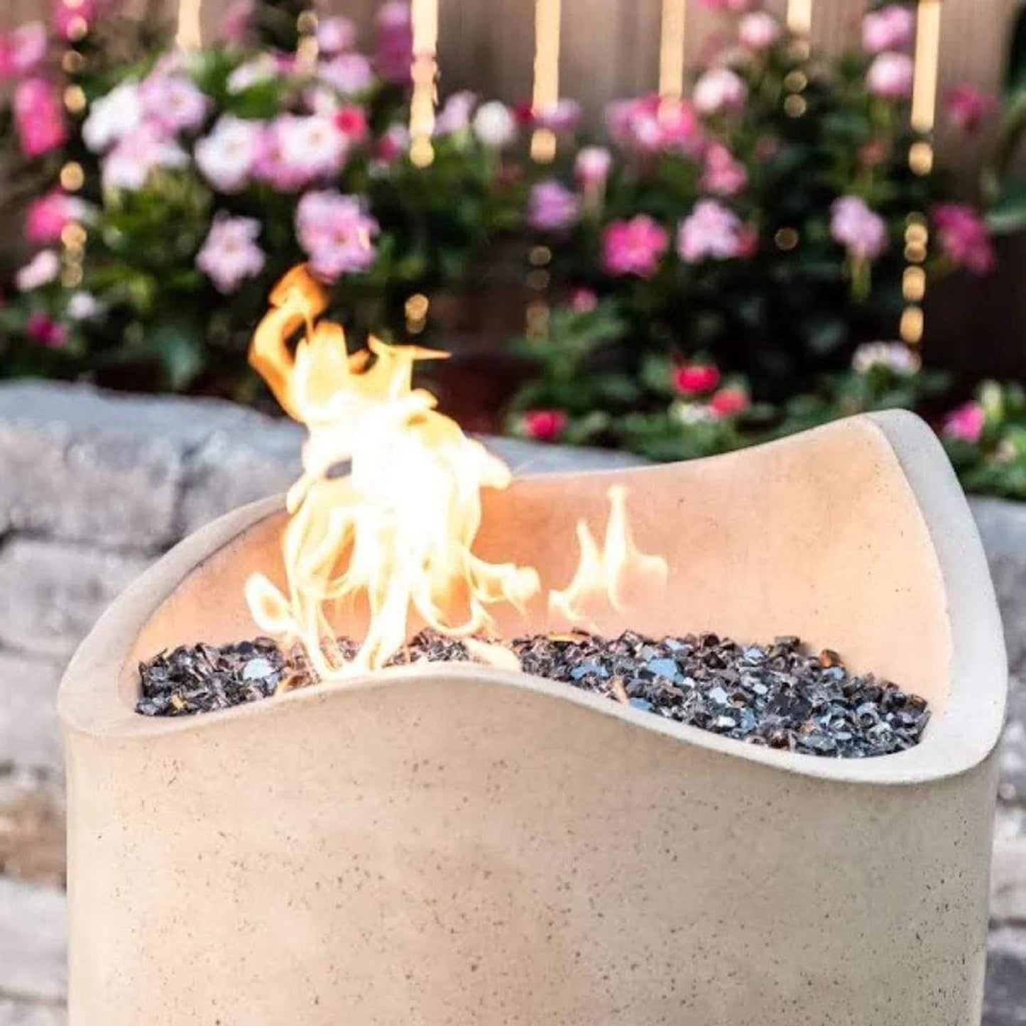American Fyre Designs 20" Wave Gas Fire Urn with Access Door