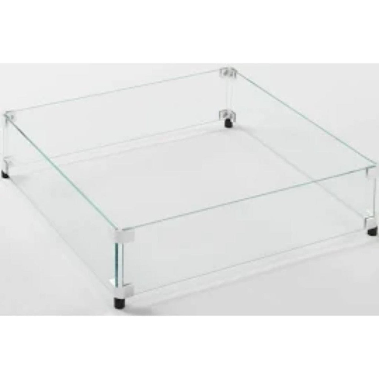 American Fyre Designs 28" Large Square Glass Wind Guard