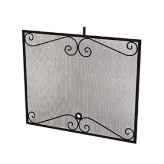 American Fyre Designs Black Scroll Screen Fireplace Covers