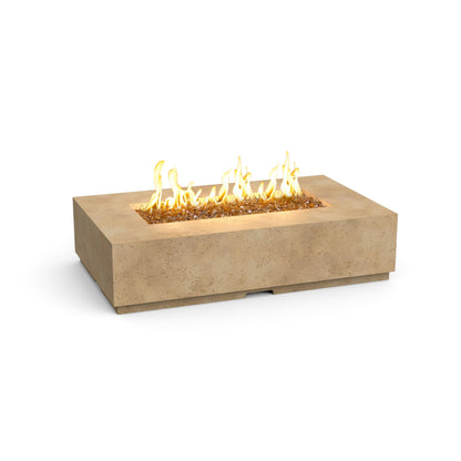 American Fyre Designs Legend 60" Travertine Natural Gas Firetable with FyreStarter Bluetooth Control