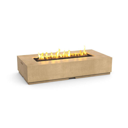 American Fyre Designs Legend Long 72" Travertine Liquid Propane Firetable with FyreStarter Bluetooth Control