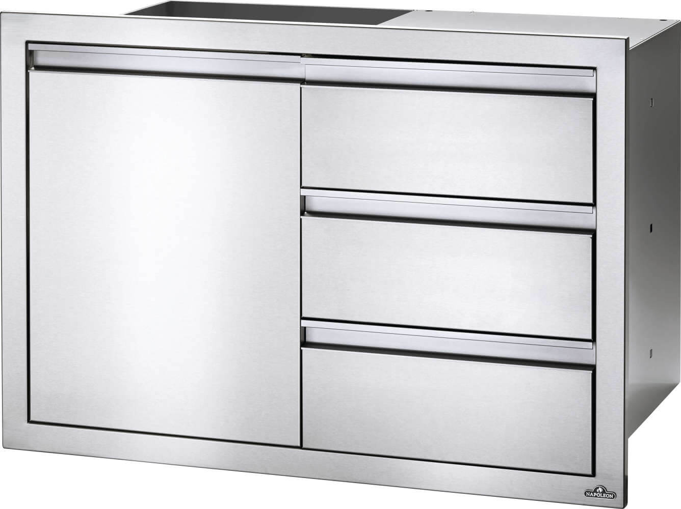 Napoleon 36 x 24 inch Single Door & Triple Drawer Combo