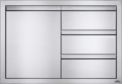 Napoleon 36 x 24 inch Single Door & Triple Drawer Combo