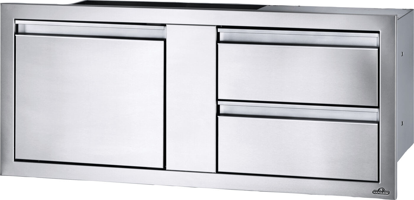 Napoleon 42 x 16 inch Single Door & Double Drawer Combo