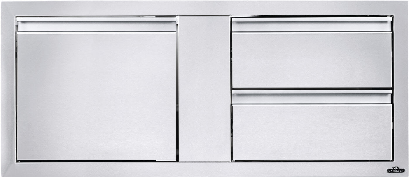 Napoleon 42 x 16 inch Single Door & Double Drawer Combo