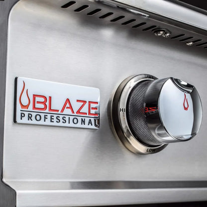 Blaze Grill Package - Premium LTE 32" 4-Burner Built-In Natural Gas Grill With Rear Infrared Burner and Lift-Assist Hood and  Grill Cart in Stainless Steel
