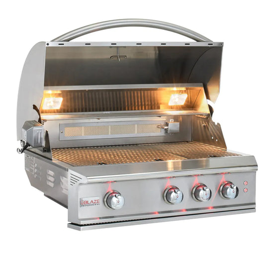 Blaze Professional LUX 34" 3-Burner Built-In Natural Gas Grill With Rear Infrared Burner (BLZ-3PRO-NG)
