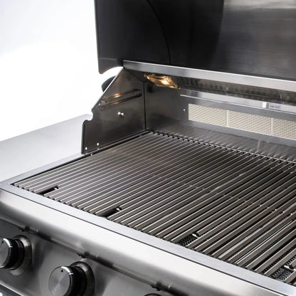 Blaze Grill Package - Premium LTE 32" 4-Burner Built-In Natural Gas Grill With Rear Infrared Burner and Lift-Assist Hood and  Grill Cart in Stainless Steel