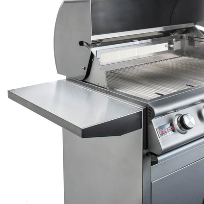Blaze Grill Package - Premium LTE 32" 4-Burner Built-In Natural Gas Grill With Rear Infrared Burner and Lift-Assist Hood and  Grill Cart in Stainless Steel