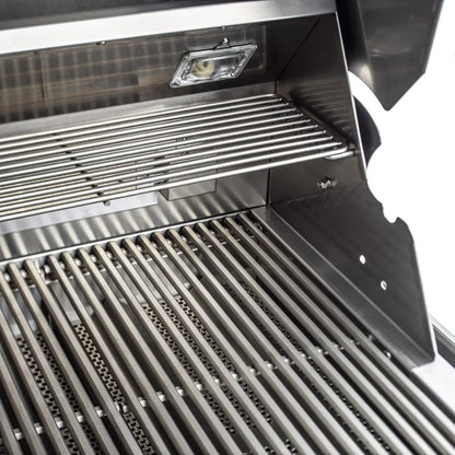 Blaze Grill Package - Premium LTE 32" 4-Burner Built-In Natural Gas Grill With Rear Infrared Burner and Lift-Assist Hood and  Grill Cart in Stainless Steel