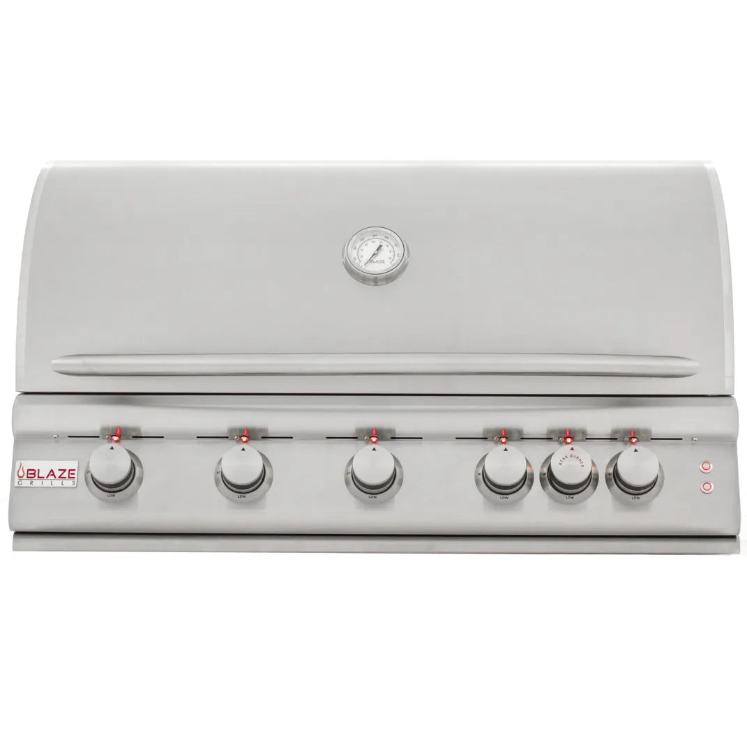 Blaze Premium LTE 40" 5-Burner Built-In Liquid Propane Grill With Rear Infrared Burner & Grill Lights (BLZ-5LTE2-LP)