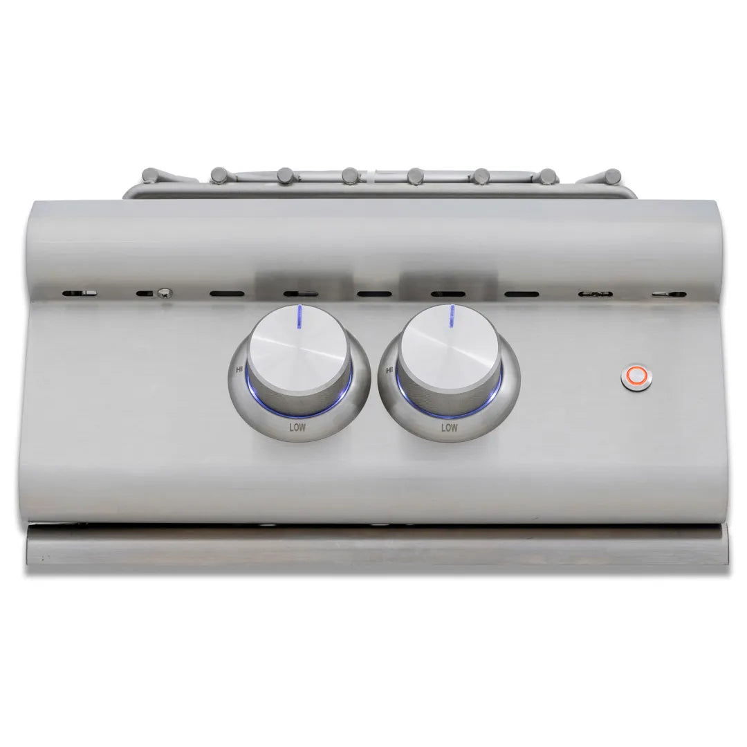 Blaze Premium LTE+ Built-In Natural Gas High Performance Power Burner with Wok Ring and Stainless Steel Lid (BLZ-PBLTE3-NG)