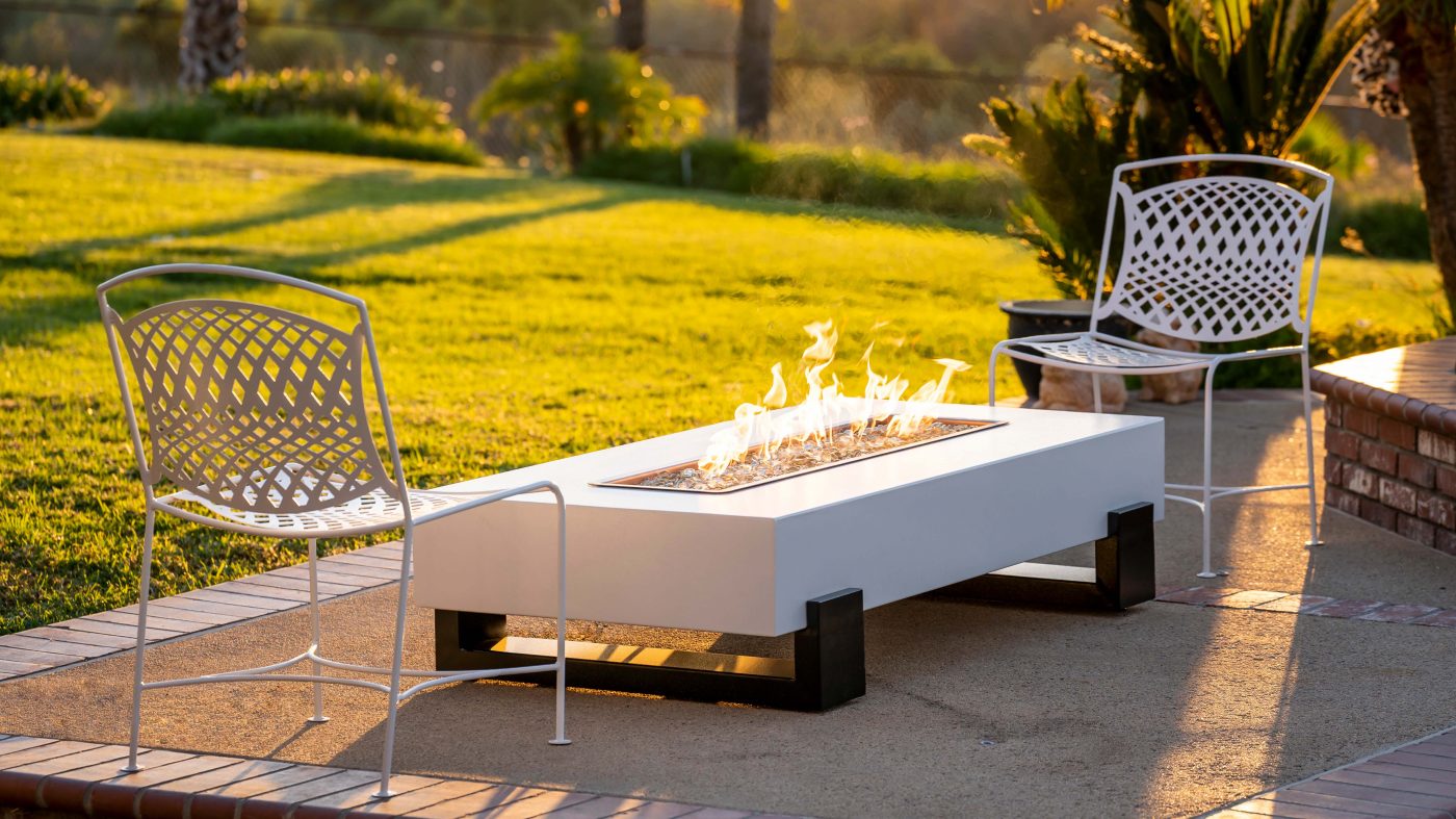 Baja Black & White Powder Coat Fire Pit by The Outdoor Plus - Free Cover Included