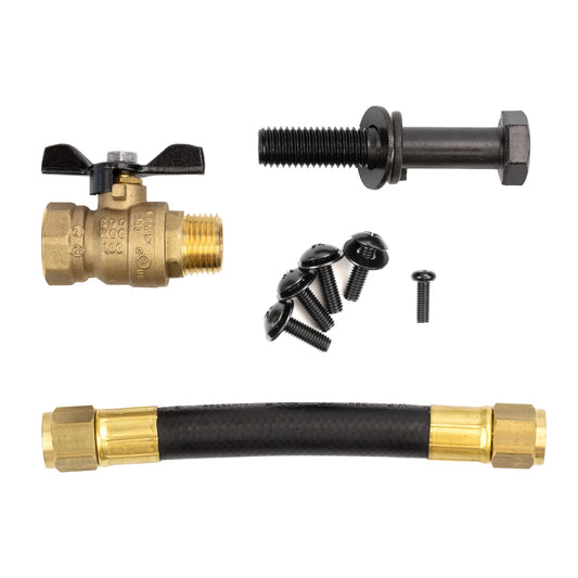 Bromic Heating Bolt and Screw Set With 6" Short Hose for Platinum and Tungsten Smart-Heat Gas Heaters