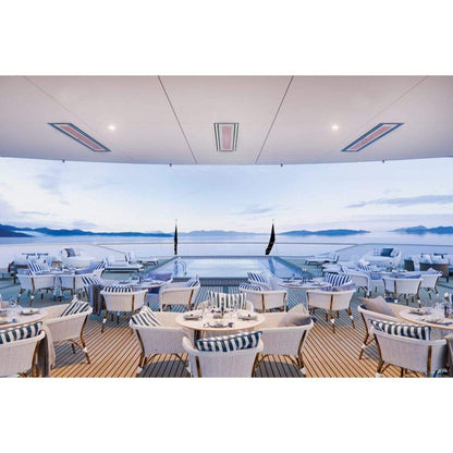 Bromic Heating Platinum Marine Smart-Heat 53" 4500 Watt 220-240V White Electric Patio Heater