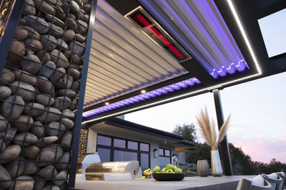 Bromic Heating Platinum Smart-Heat 53" 4500 Watt 208V Black Electric Patio Heater