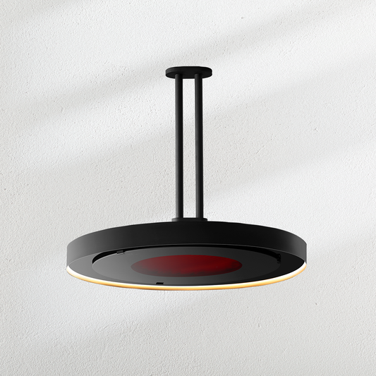 Bromic Heating 24" Twin Straight Ceiling Mount Pole for Eclipse Smart-Heat Electric Pendant Heater
