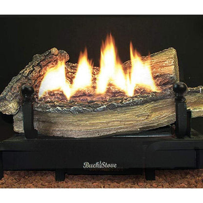 Buck Stove 18" Ceramic Series Vent-Free Thermostatic Liquid Propane Shallow Depth Log Set