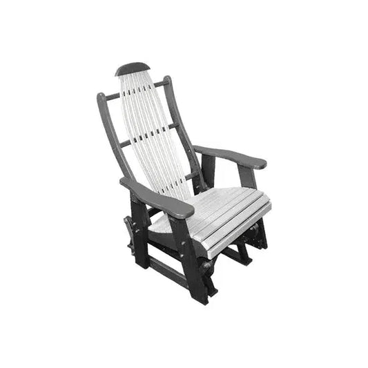Buck Stove Bent Back Light Grey/Dark Grey Single Glider