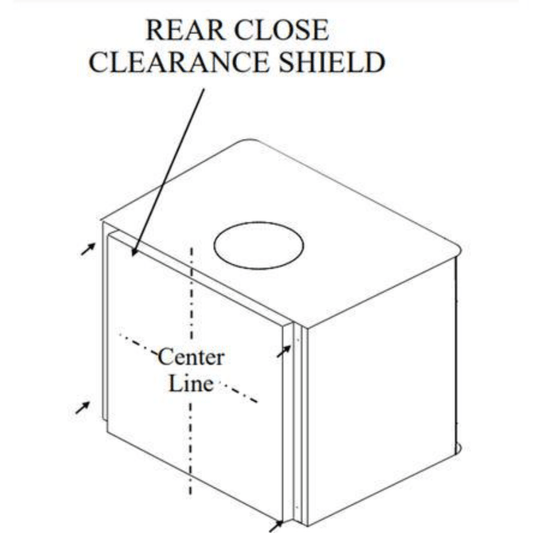 Buck Stove Black Close Clearance Shields for Model 74 Wood Stove