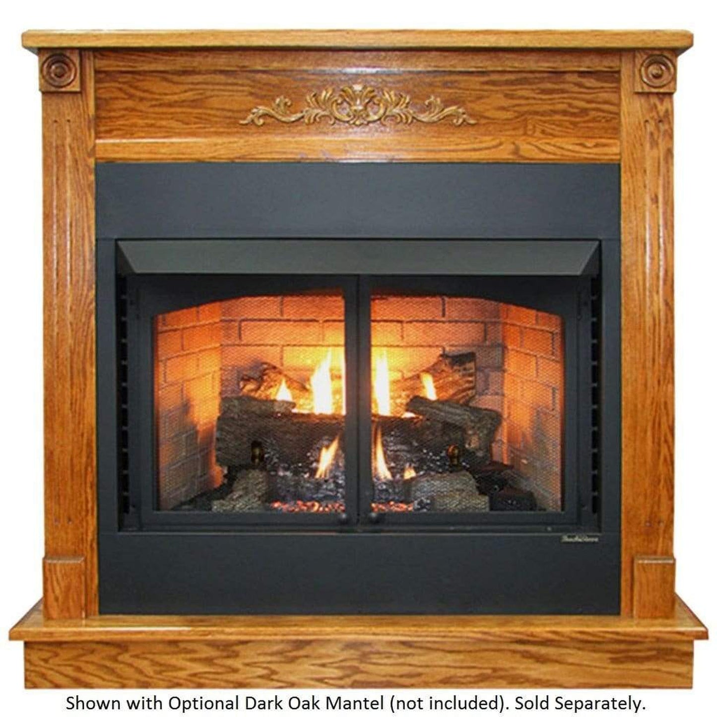 Buck Stove Builder Series Model ZCBBXL 42" Vent Free Gas Firebox With EmberVision 100 Natural Gas Oak Log