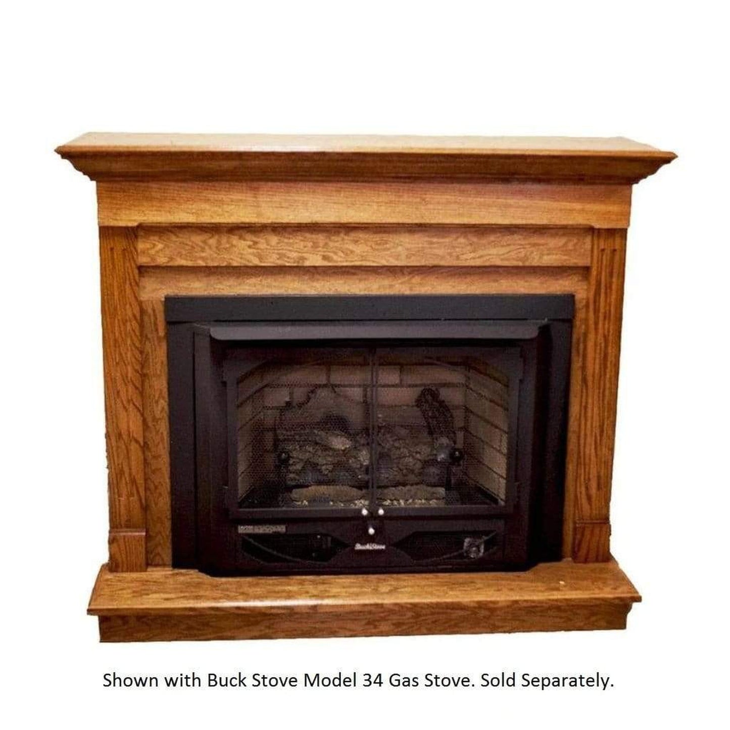 Buck Stove Contemporary Dark Oak Mantel Accessory for Model 34 and Model 384 Gas Stove