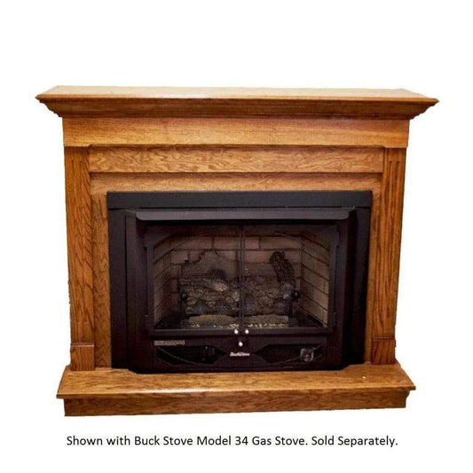 Buck Stove Contemporary Dark Oak Mantel Accessory for Model 34 and Model 384 Gas Stove