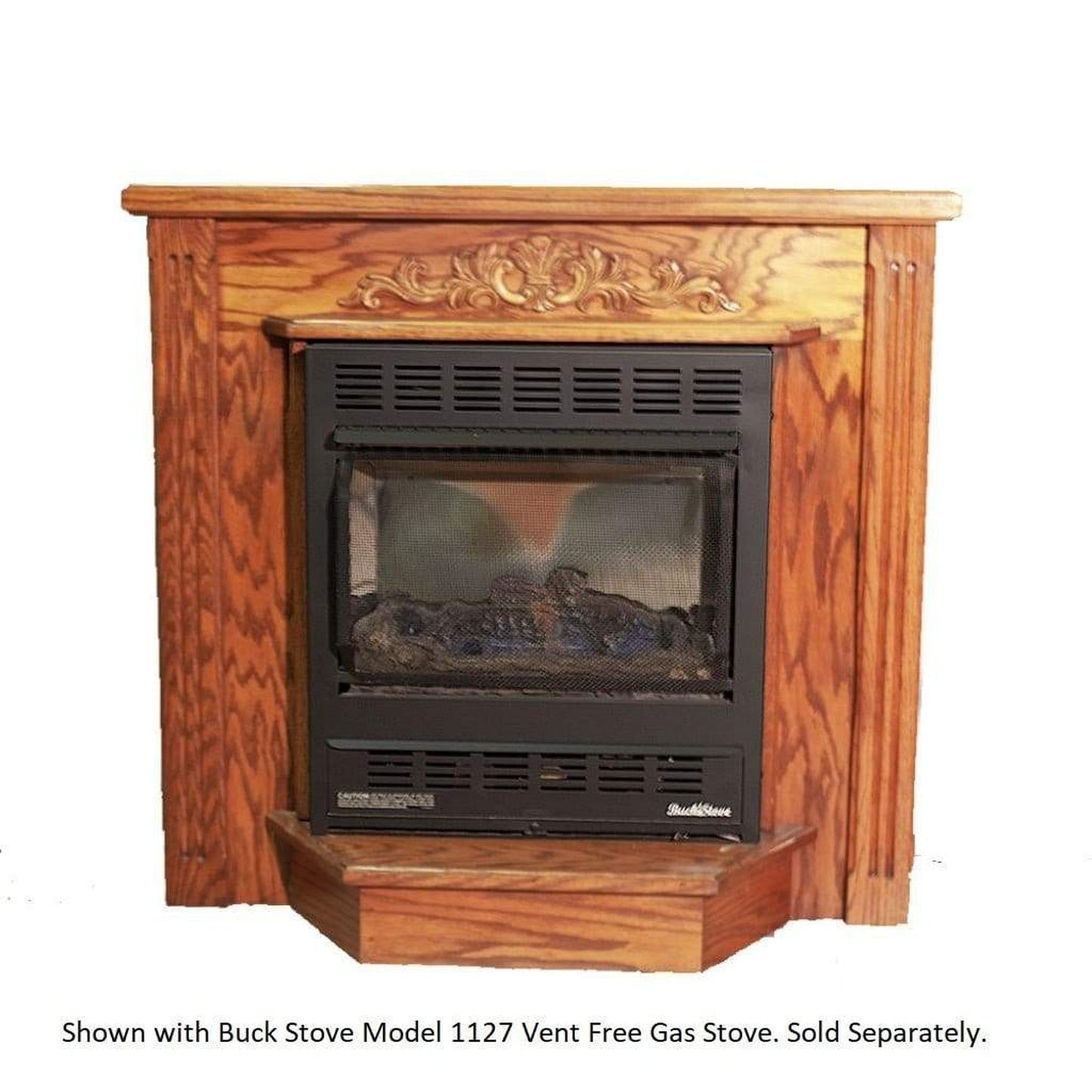 Buck Stove Deluxe Mantel Accessory Light Oak Finish for Model 1127 and 1110 Gas Stove