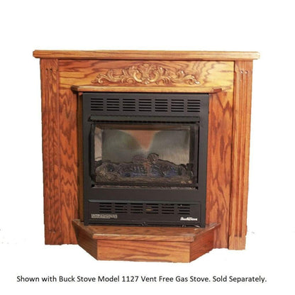Buck Stove Deluxe Mantel Accessory Light Oak Finish for Model 1127 and 1110 Gas Stove