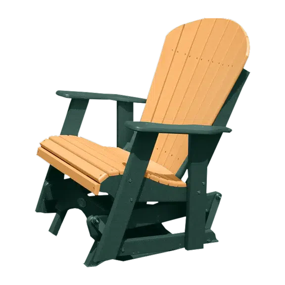 Buck Stove Fan Back Cedar/Green Single Glider
