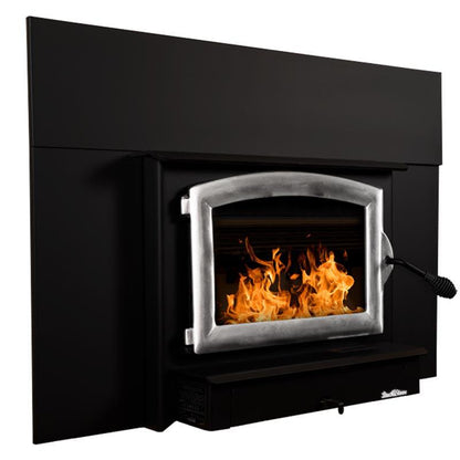 Buck Stove Model 74 Non-Catalytic and Blower Assembly Standard Wood Burning Stove With Pewter Door Finish