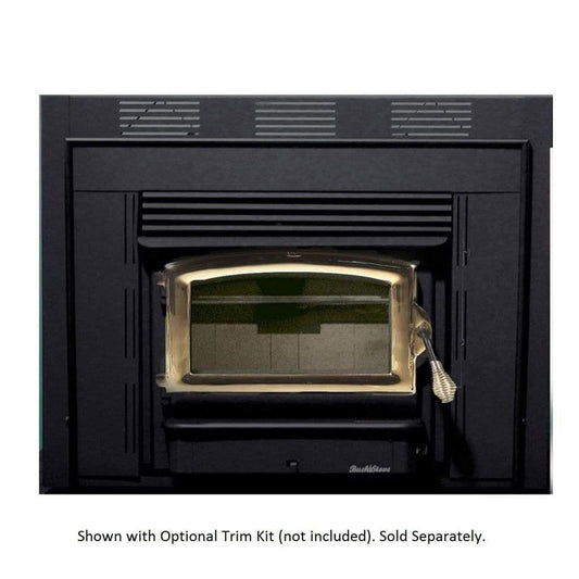 Buck Stove Model 74ZC Zero Clearance Non-Catalytic and Blower Assembly Standard Wood Burning Stove With Gold Door Finish