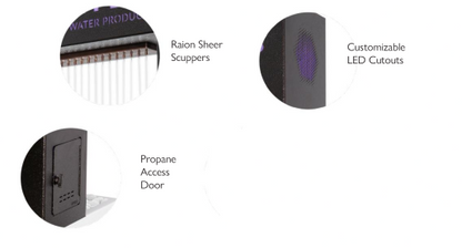Paradise Fall -  Metal Powder Coat - LED Waterfall Feature by The Outdoor Plus