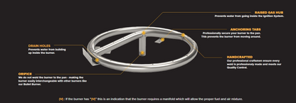 Round Stainless Steel Burner by The Outdoor Plus