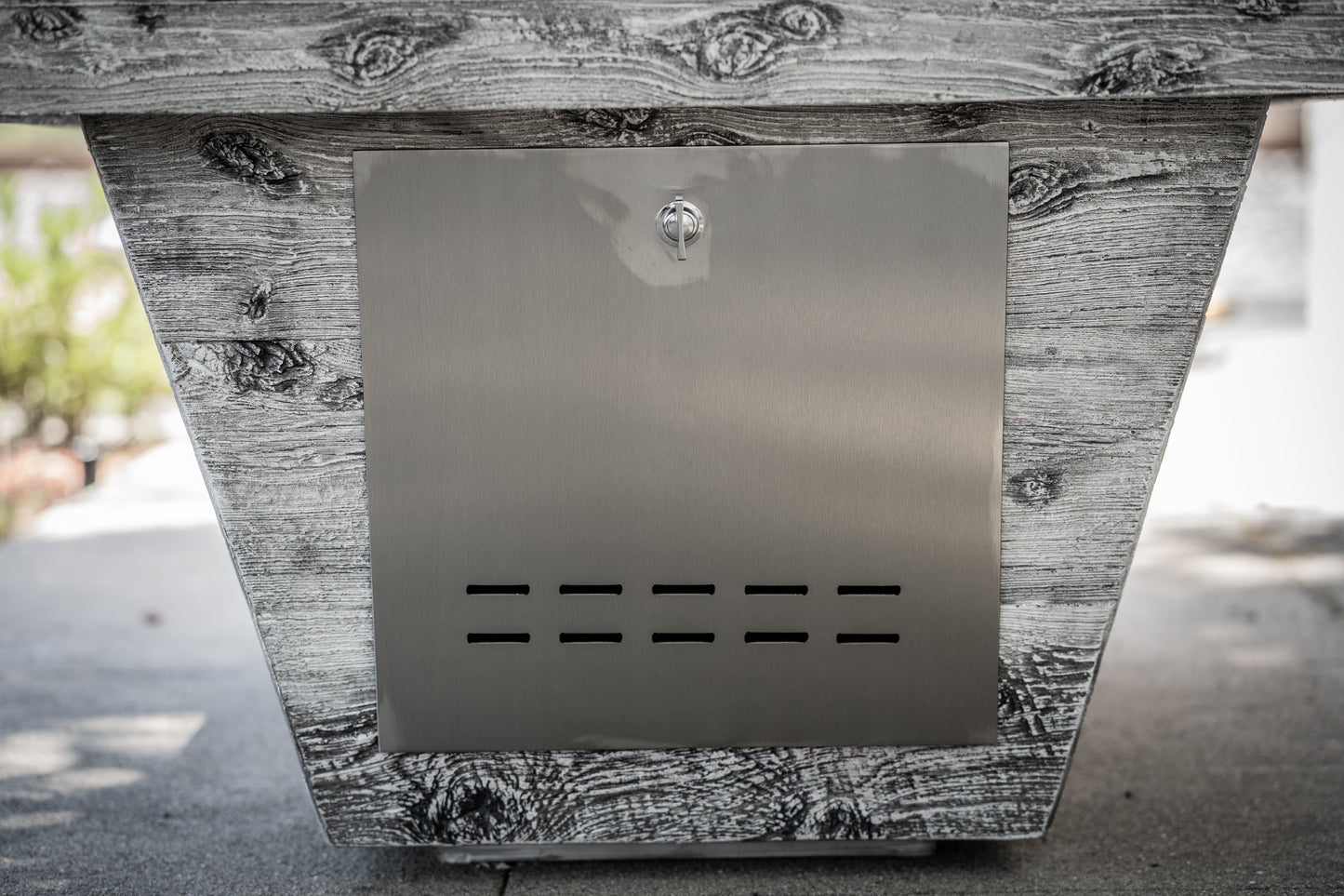 Carson Wood Grain Concrete Fire Pit by The Outdoor Plus - Free Cover Included