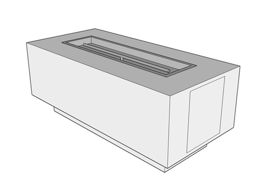 Catalina Gas Fire Pit Kit - Ready-to-Finish  - 72" x 36" x 24" - by The Outdoor Plus